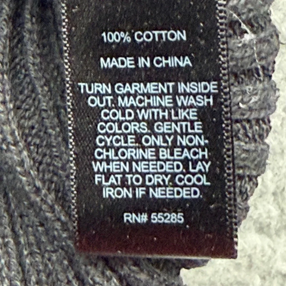 Express 400263 Mens Large Black Sweater Ribbed Knit Quarter Button Mock Neck